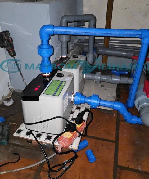 Hình ảnh lắp đặt thực tế bơm tăng áp biến tần shirai iw