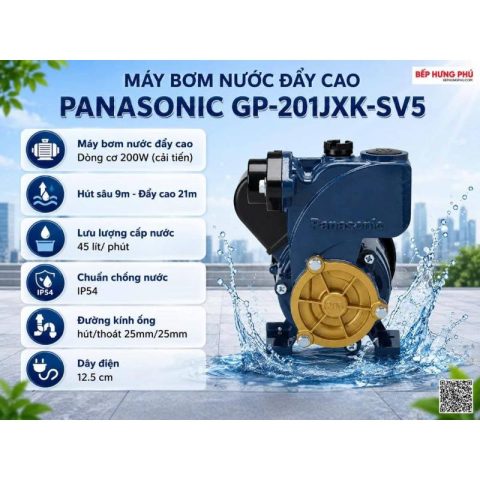 hình ảnh lắp đặt Máy bơm nước đẩy cao Panasonic GP-201JXK 200W