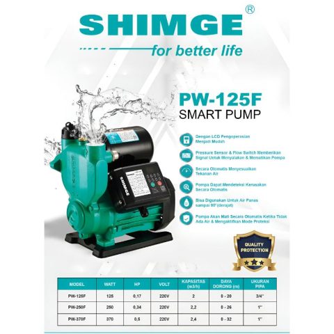 Bơm tăng áp điện tử Shimge PW125F